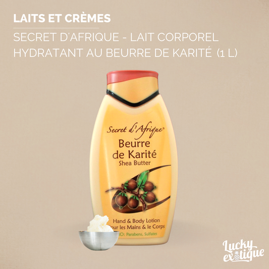 SECRET D'AFRIQUE - Lait corporel hydratant au beurre de karité 1L