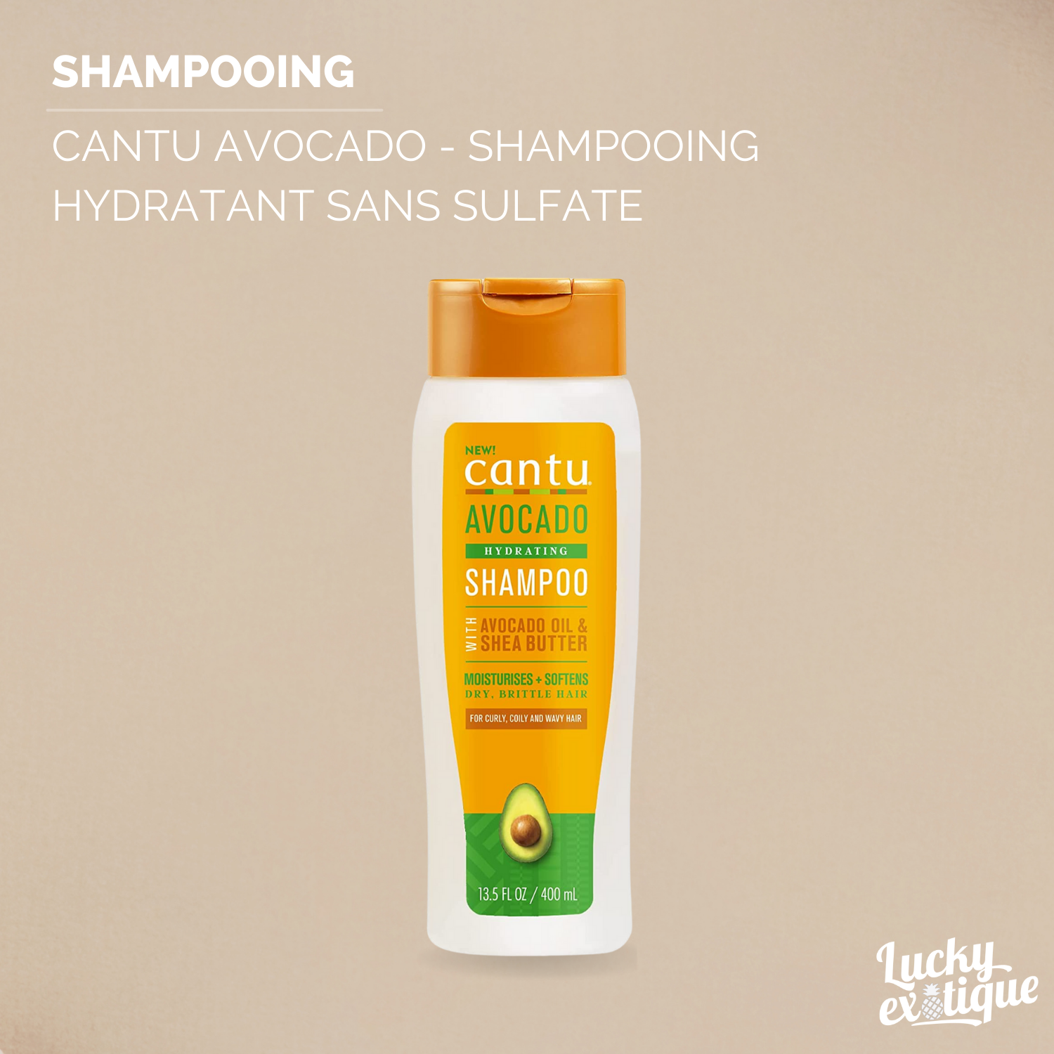 CANTU AVOCADO  Shampooing hydratant sans sulfate