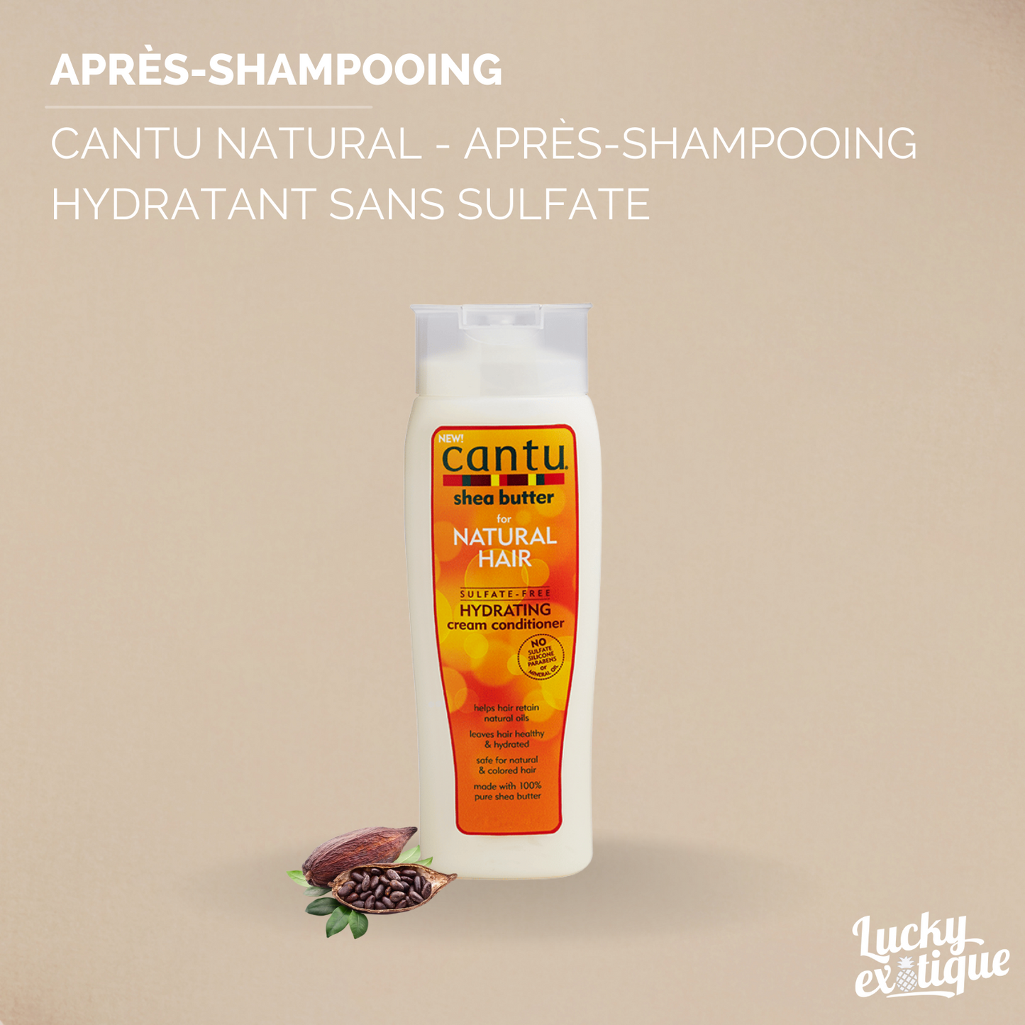 CANTU NATURAL - Apres-shampooing hydratant sans sulfate