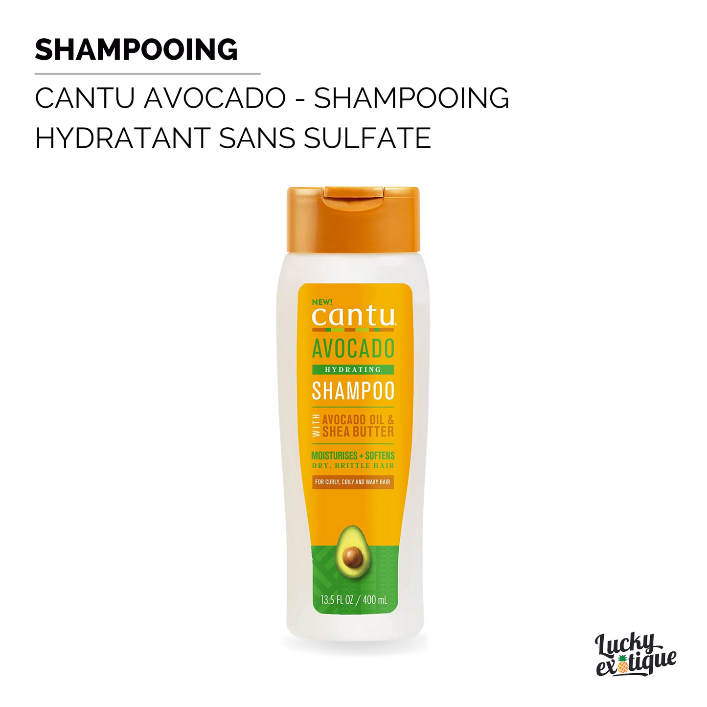 CANTU AVOCADO  Shampooing hydratant sans sulfate