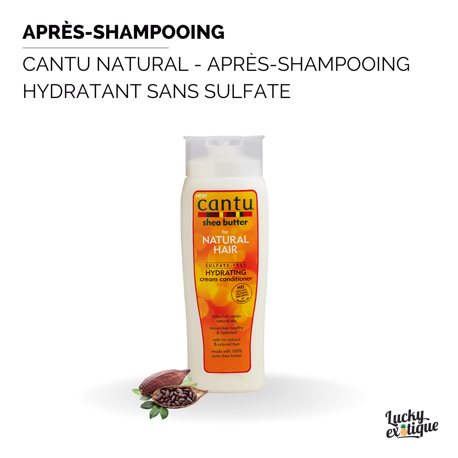 CANTU NATURAL - Apres-shampooing hydratant sans sulfate