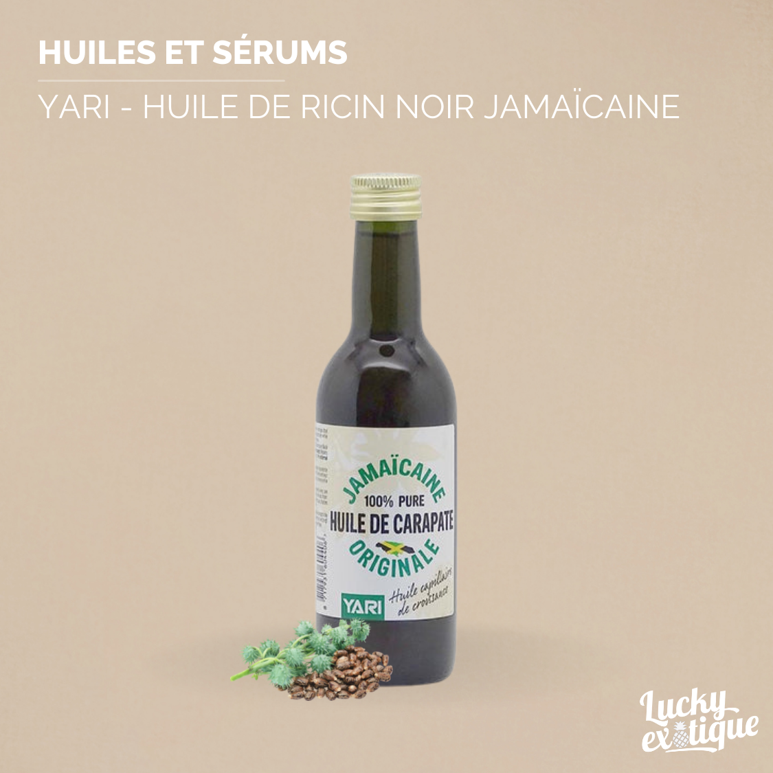 YARI - Huile de ricin noir jamaïcaine naturelle