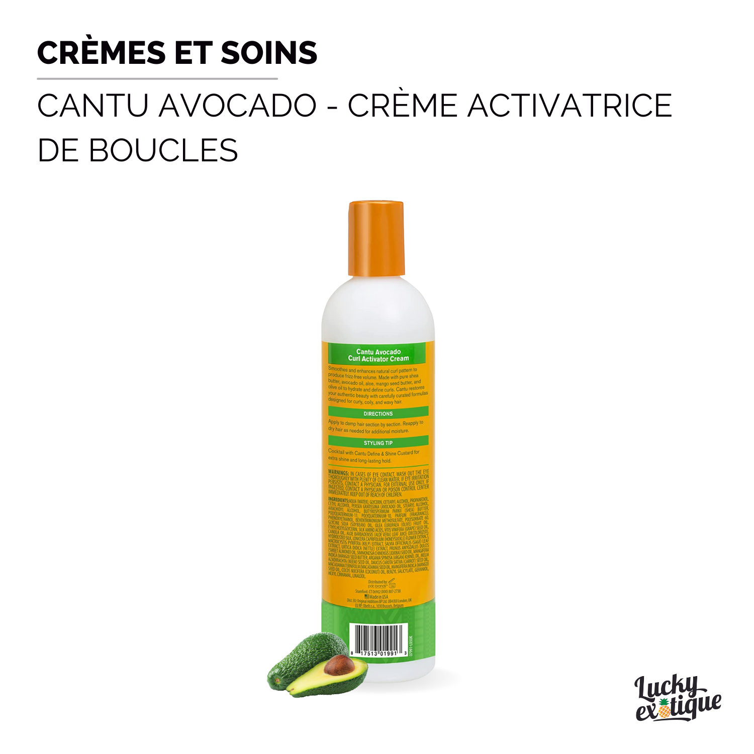 CANTU AVOCADO Creme activatrice de boucles