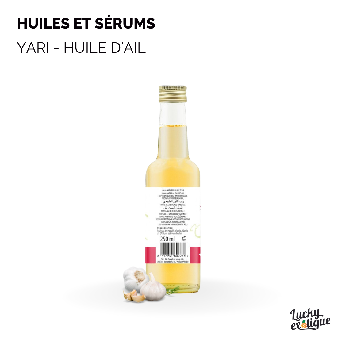 YARI - Huile d'ail naturelle