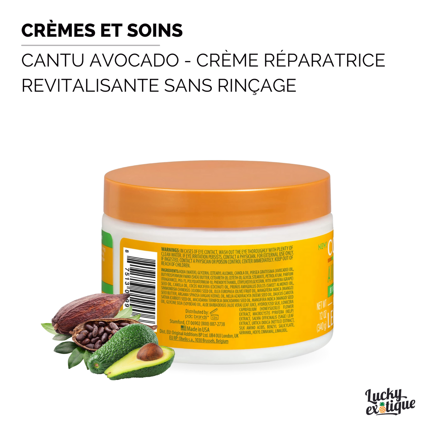 CANTU AVOCADO - Crème réparatrice revitalisante sans rinçage (Hydrating Repair Leave-In)