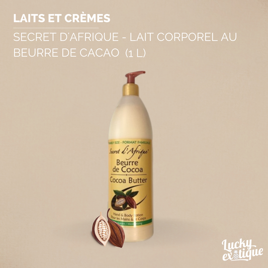 SECRET D'AFRIQUE - Lait corporel au beurre de cacao 1L